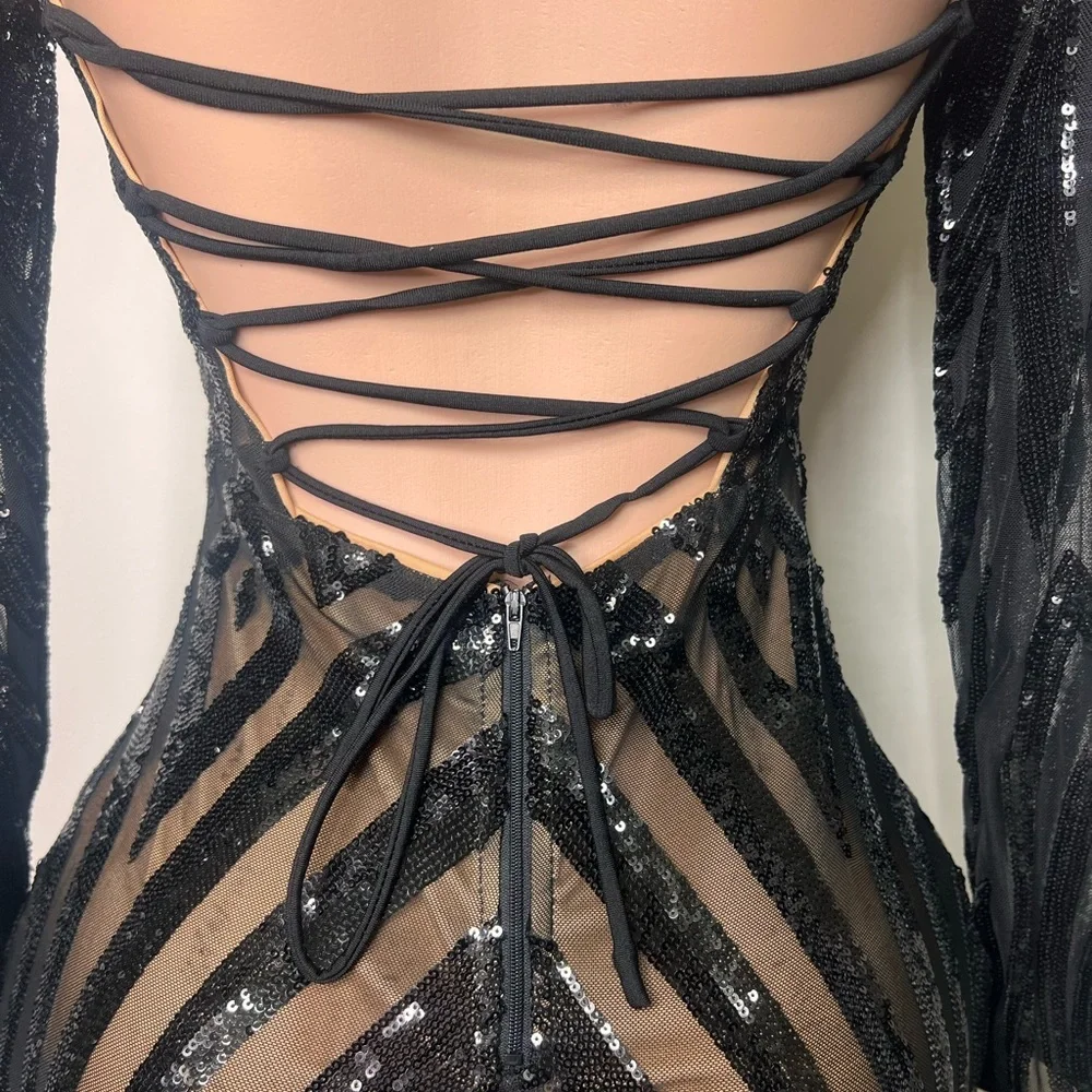Black sequin dress - Picture 4 of 8